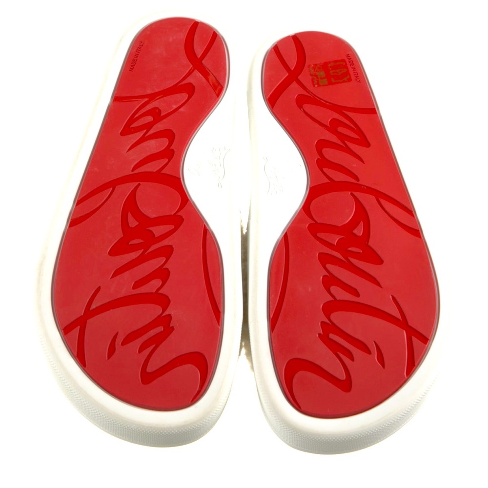 Christian Louboutin Sheerling Slides, mint condition with shoe bag and box.